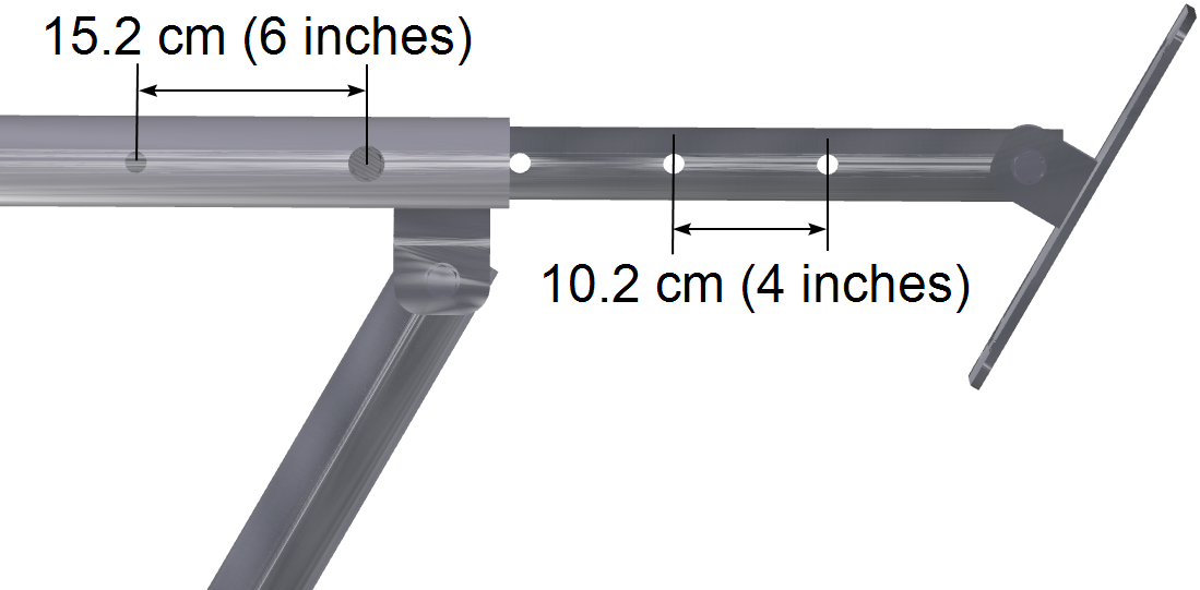 Adjust leg to plumb the tripod mast